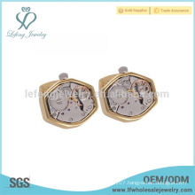 Antique gold cufflinks engraved jewelry, gold plating watch cufflinks